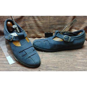 Munro Sport Mary Jane T Strap Flats Blue Size 9